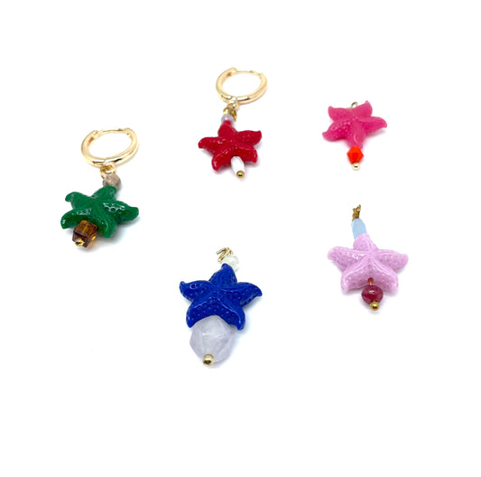 Starfish Pendant Earrings